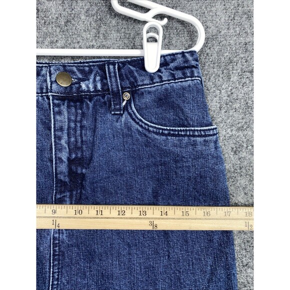 Free People Mini Skirt Womens Size 2 Blue Denim Cowgirl Boho Preppy - Picture 5 of 9